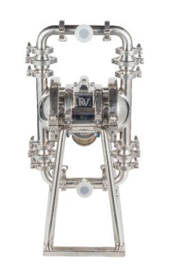 پمپ دیافراگمی پنوماتیک استیل ضد زنگ با دبی 150 گالن در دقیقه و حداکثر فشار 120 psi