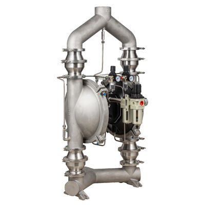 پمپ پودر پنوماتیک با طراحی جدید با دیافراگم PTFE و دبی 150 گالن در دقیقه برای کاربردهای صنعتی